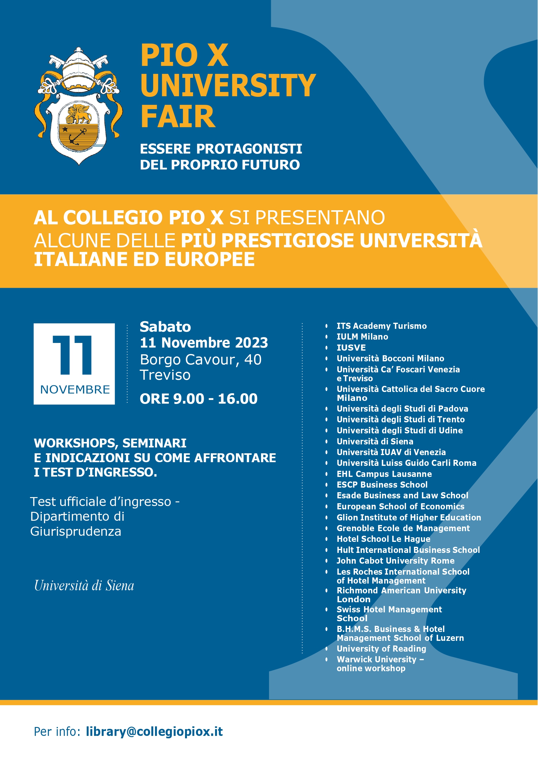 Locandina UNIVERSITY FAIR